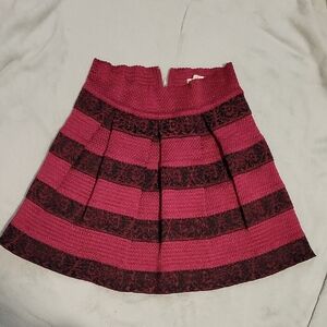 Elegant Red and Black Women's Skirt